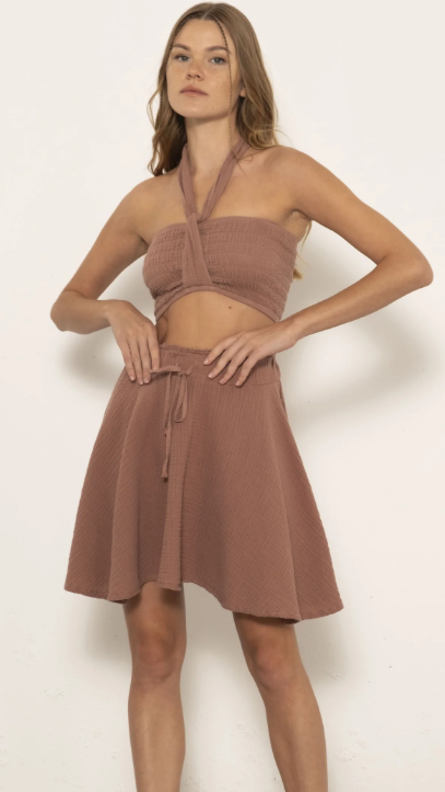 Muslin Short Flared Skirt
