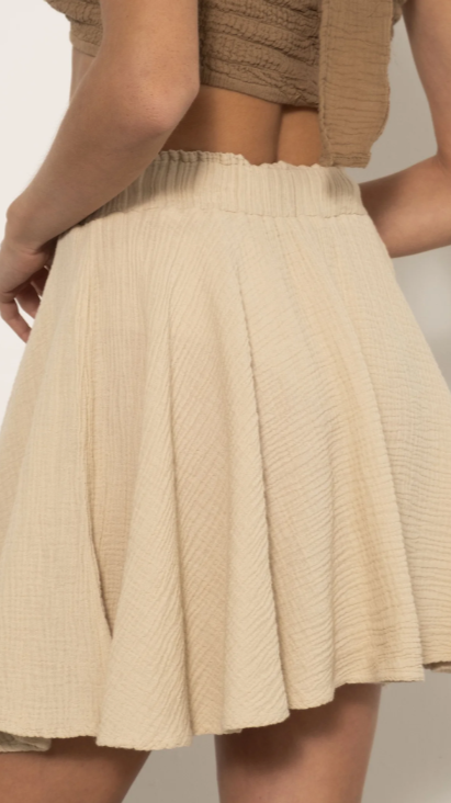 Muslin Short Flared Skirt