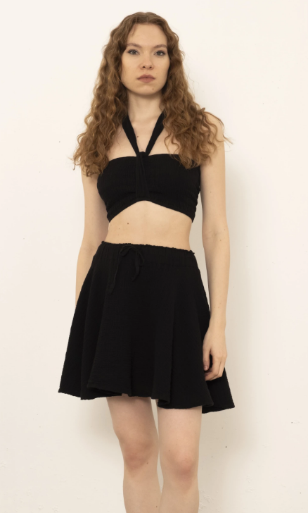 Muslin Short Flared Skirt