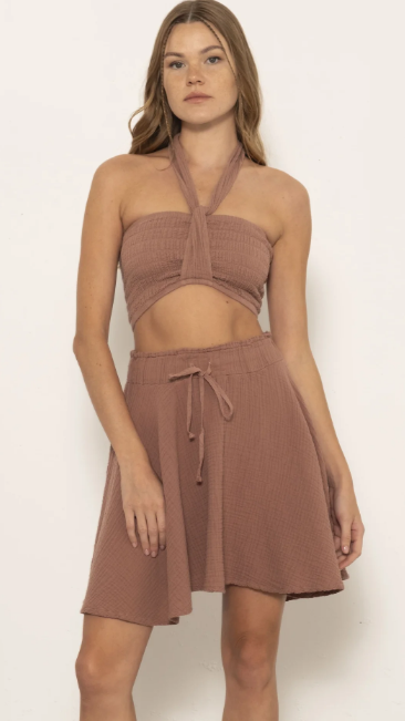 Muslin Short Flared Skirt