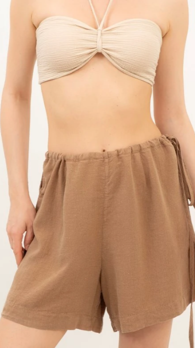 Waist Slit Laced Women's Shorts